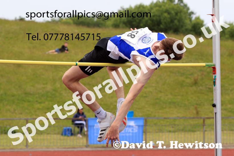 Senior mens high jump, 2022 Northern Senior and Under-20 Champs., Wavertree Athletics Centre, Liverpool. Photo: David T. Hewitson/Sports for All Pics